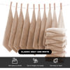 Picture of MOONQUEEN Microfiber Facial Cloths Fast Drying Washcloth 12 Pack - Premium Soft Makeup Remover Cloths - Brown