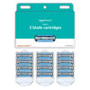 Picture of Amazon Basics 3-Blade Razor Refills for Men with Dual Lubrication, 12 Cartridges (Fits Amazon Basics Razor Handles only) (Previously Solimo)