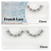 Picture of Lilac St - French Lace Glamorous Faux Eyelash Clusters (12mm) - Delicate & Wispy - DIY Lash Extension Wisps - Lightweight & Lifelike - Korean Silk - Lasts 10 Days - Cruelty Free, Vegan - 10 Lashes