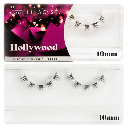 Picture of Lilac St - Hollywood Glamorous Faux Eyelash Clusters (10mm) - Wispy & Spiky - DIY Lash Extension Wisps - Lightweight & Lifelike - Lasts 10 Days - Korean Silk - Cruelty Free, Vegan - 10 Lashes