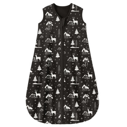 Picture of Yoofoss Baby Sleep Sack 0-6 Months 0.5 TOG Baby Wearable Blanket, 100% Cotton Infant Toddler Sleeping Sack 2-Way Zipper Lightweight Sleepsack, Black Forest