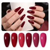 Picture of GAOY Berry Collection Gel Nail Polish, Hot Pink Burgundy Red Cherry Magenta Nails Gel Polish Kit for Salon Gel Manicure and Nail Art DIY at Home