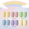 Picture of GAOY Pastel Green Purple Gel Nail Polish Set, 6 Colors Nude Pink Blue Soak Off Gel Polish Kit for Salon and Nail Art DIY at Home