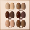 Picture of GAOY Gel Nail Polish, Brown Caramel Nude Red Gel Polish Kit for Salon Gel Manicure and Nail Art DIY at Home