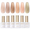 Picture of GAOY Jelly Nude Gel Nail Polish Set, 6 Transparent Colors Sheer Light Pink Brown Gel Nail Kit for Salon and Nail Art DIY at Home