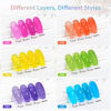 Picture of GAOY Neon Jelly Gel Nail Polish Set, 6 Transparent Colors Sheer Blue Green Gel Nail Kit for Salon and Nail Art DIY at Home