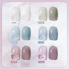 Picture of GAOY Mizzle Gel Nail Polish, Jelly Milky White Blue Gray Purple, Sheer Gel Polish Kit for Salon Gel Manicure and Nail Art DIY at Home