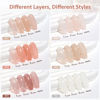 Picture of GAOY Milky Jelly Nude Gel Nail Polish Set, 6 Transparent Colors Sheer White Pink Gel Nail Kit for Salon and Nail Art DIY at Home