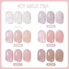 Picture of GAOY Jelly Nude Milky White Gel Nail Polish Set, 6 Transparent Colors Sheer Pink Brown Gel Nail Kit for Salon Gel Manicure and Nail Art DIY at Home