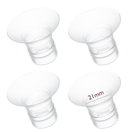 Picture of Momcozy Flange Insert 21mm Compatible with 24mm Flange/Shield of Most Pumps, Insert for Breast Pump Replacement Accessories, 4PCS 21mm
