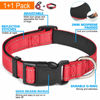 Picture of Ladoogo Reflective Dog Collar Padded with Soft Neoprene Breathable Adjustable Nylon Dog Collars for Small Medium Large Dogs (X-Small (Pack of 1), Red Collar+Leash)