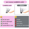 Picture of Eyelash Extension Kit 300 Pcs Lash Clusters Kit Lash Bond and Seal Waterproof Lash Tweezers DIY Lash Extension Kit for Beginners Eyelash Glue Remover Lash Brush (Set 40D-0.07C-8-18Mix)