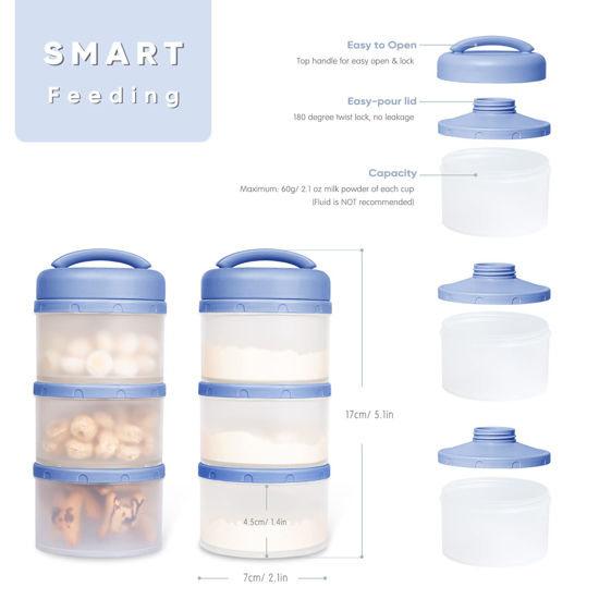GetUSCart- Termichy Stackable Formula Dispenser Portable Milk Powder ...