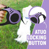 Picture of LIEVUIKEN Retractable Dog Leash Automatic Telescopic Tractor Dog Tape, Pet Tape 10/16 FT Durable and Convenient, with Folding Bowl, Dispenser, Rubbish Bags, Suitable for Small and Medium Dogs