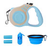 Picture of LIEVUIKEN Retractable Dog Leash Automatic Telescopic Tractor Dog Tape, Pet Tape 10/16 FT Durable and Convenient, with Folding Bowl, Dispenser, Rubbish Bags, Suitable for Small and Medium Dogs