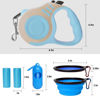 Picture of LIEVUIKEN Retractable Dog Leash Automatic Telescopic Tractor Dog Tape, Pet Tape 10/16 FT Durable and Convenient, with Folding Bowl, Dispenser, Rubbish Bags, Suitable for Small and Medium Dogs