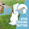 Picture of LIEVUIKEN Retractable Dog Leash Automatic Telescopic Tractor Dog Tape, Pet Tape 10/16 FT Durable and Convenient, with Folding Bowl, Dispenser, Rubbish Bags, Suitable for Small and Medium Dogs