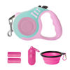 Picture of LIEVUIKEN Retractable Dog Leash Automatic Telescopic Tractor Dog Tape, Pet Tape 10/16 FT Durable and Convenient, with Folding Bowl, Dispenser, Rubbish Bags, Suitable for Small and Medium Dogs