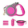 Picture of LIEVUIKEN Retractable Dog Leash Automatic Telescopic Tractor Dog Tape, Pet Tape 10/16 FT Durable and Convenient, with Folding Bowl, Dispenser, Rubbish Bags, Suitable for Small and Medium Dogs