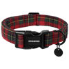 Picture of DOGWONG Cotton Christmas Dog Collar, Heavy-Duty Christmas Red Plaid Dog Collar Durable Soft Natural Fabric Pet Dog Collar Cute Holiday Puppy Necklace for Small Medium Large Dog