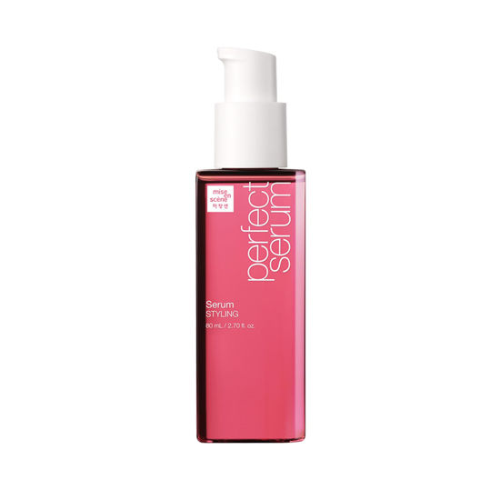 Picture of Mise En Scene Perfect Styling Serum for Heat Damage Protection - Hair Serum for holding Bounce, Hair Essence for Long Lasting Curl, Powdery Scent, with Argan Oils, 2.70 fl. Oz