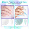 Picture of MIZHSE Solid Builder Gel for Nails - 2PCS 1oz Mermaid Pearl & Clear Hard Gel for Nails Kit with Nail Forms 3D Silicone Mold Soak-off U V 3D Nail Gel for Nail Extension for Nail Salon Home DIY Manicure
