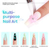 Picture of MIZHSE Solid Builder Gel for Nails - 2PCS 1oz Mermaid Pearl & Clear Hard Gel for Nails Kit with Nail Forms 3D Silicone Mold Soak-off U V 3D Nail Gel for Nail Extension for Nail Salon Home DIY Manicure