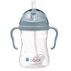 Picture of b.box Sippy Cup with Weighted Straw. Drink from any Angle, Leak Proof, Spill Proof, Easy Grip. BPA Free, Dishwasher Safe. For Babies 6m+ to Toddlers (Ocean, 8oz)