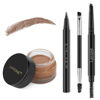Picture of LAVONE Eyebrow Stamp Pencil Kit for Eyebrows, Makeup Brow Stamp Trio Kit with Waterproof Eyebrow Pencil, Eyeliner, Eyebrow Pomade, and Dual-ended Eyebrow Brush - Caramel