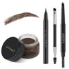 Picture of LAVONE Eyebrow Stamp Pencil Kit for Eyebrows Makeup, with Waterproof Eyebrow Pencil, Eyeliner, Eyebrow Pomade, and Dual-ended Eyebrow Brush - Dark Brunette