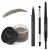 Picture of LAVONE Eyebrow Stamp Pencil Kit for Eyebrows, Makeup Brow Stamp Trio Kit with Waterproof Eyebrow Pencil, Eyeliner, Eyebrow Pomade, and Dual-ended Eyebrow Brush - Dark Gray