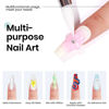 Picture of MIZHSE Solid Builder Gel for Nails Kit: 2PCS 30g Pearl White & Clear Hard Gel for Nails 3D Nail Gel with Nail Forms 3D Silicone Mold Soak off U V LED Nail Builder Gel for Nail Extension Nail Art