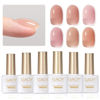 Picture of GAOY 6 Colors Builder Gel Set for Nails, Milky White Pink Nude Sheer Jelly Nail Strengthener, Soak Off Nail Extension Hard Gel, Rose Jelly, Base Coat Top Coat Needed
