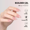 Picture of GAOY 6 Colors Builder Gel Set for Nails, Milky White Pink Nude Sheer Jelly Nail Strengthener, Soak Off Nail Extension Hard Gel, Rose Jelly, Base Coat Top Coat Needed