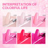 Picture of GAOY Pink Glitter Gel Nail Polish Set, 6 Colors Nude Neon Sparkle Soak Off Gel Polish Kit for Salon and Nail Art DIY at Home