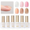 Picture of GAOY 6 Colors Builder Gel Set for Nails, Milky White Pink Nude Sheer Jelly Nail Strengthener, Soak Off Nail Extension Hard Gel, Yummy Jelly, Base Coat Top Coat Needed