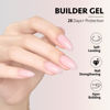 Picture of GAOY 6 Colors Builder Gel Set for Nails, Milky White Pink Nude Sheer Jelly Nail Strengthener, Soak Off Nail Extension Hard Gel, Yummy Jelly, Base Coat Top Coat Needed