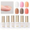 Picture of GAOY 6 Colors Builder Gel Set for Nails, Milky White Pink Nude Jelly Nail Strengthener, Soak Off Nail Extension Hard Gel, Vivid Nude, Base Coat Top Coat Needed