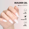 Picture of GAOY 6 Colors Builder Gel Set for Nails, Milky White Pink Nude Jelly Nail Strengthener, Soak Off Nail Extension Hard Gel, Vivid Nude, Base Coat Top Coat Needed