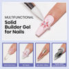 Picture of MIZHSE Solid Builder Gel Nail Kit with Nail Lamp, 3 Colors Builder Gel for Nails Clear Milky White Nude Hard Gel for Nails Builder Gel Sculpting Gel for Nail Art 3D Gel U V LED Nail Gel with Nail Form