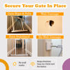 Picture of Wall Nanny - Baby Gate Wall Protector (Made in USA) Protect Walls from Pet Gates & Dog Gates - No Safety Hazard on Spindles - for Child Pressure Mounted Baby Gate for Stairs Cup Guard - White, 4 Pack