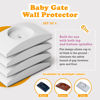 Picture of Wall Nanny - Baby Gate Wall Protector (Made in USA) Protect Walls from Pet Gates & Dog Gates - No Safety Hazard on Spindles - for Child Pressure Mounted Baby Gate for Stairs Cup Guard - White, 4 Pack