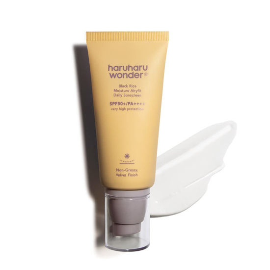 Picture of Haruharu Wonder Black Rice Moisture Airyfit Daily Sunscreen 50ml (1.69fl.oz), Reef Safe Formula, Non-Greasy Velvet Finish