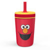 Picture of Zak Designs Sesame Street Kelso Toddler Cups For Travel or At Home, 12oz Vacuum Insulated Stainless Steel Sippy Cup With Leak-Proof Design is Perfect For Kids (Elmo)