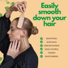 Picture of GranNaturals Boar Bristle Slick Back Hair Brush for Sleek Ponytail Bun & Smoothing Baby Hairs, Flyaways, Edge Control - Backcombing & Teasing Hairbrush with Wide Rat Tail for Sectioning & Parting