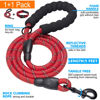 Picture of Ladoogo Reflective Dog Collar Padded with Soft Neoprene Breathable Adjustable Nylon Dog Collars for Small Medium Large Dogs (X-Small (Pack of 1), Red Plaid Collar+Leash)