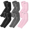 Picture of BHYTAKI 6 Pairs UV Sun Protection Arm Sleeves, UPF 50 Sports Cooling Arm Compression Sleeves for Men Women Teenager
