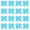 Picture of 16PCS 8" Large Cheer Hair Bows Ponytail Holder Elastic Band Handmade for Cheerleading Teen Girls College Sports (Sky Blue, 16 Count (Pack of 1))