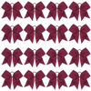 Picture of 16PCS 8" Large Cheer Hair Bows Ponytail Holder Elastic Band Handmade for Cheerleading Teen Girls College Sports (Maroon, 16 Count (Pack of 1))