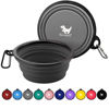 Picture of Collapsible Dog Bowls for Travel, 2-Pack Dog Portable Water Bowl for Dogs Cats Pet Foldable Feeding Watering Dish for Traveling Camping Walking with 2 Carabiners, BPA Free